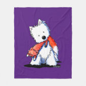 Fox Toy Westie Terrier Fleecedecke (Vorderseite)