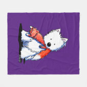Fox Toy Westie Terrier Fleecedecke (Vorderseite (Horizontal))