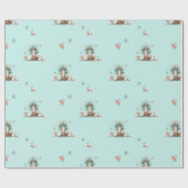 Fox Tree Wrapping Paper Geschenkpapier (Flach)