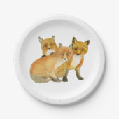 Fox Triplets Pappteller (Vorderseite)