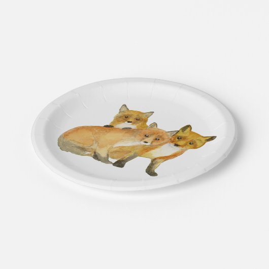 Fox Triplets Pappteller (Schrägansicht)