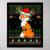 Fox Ugly Christmas Sweaters Holiday Santa Cute Xma Poster (Vorne)