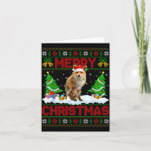 Fox Ugly Xmas Sweater Funny Fox Animal Merry Chris Karte (Vorderseite)