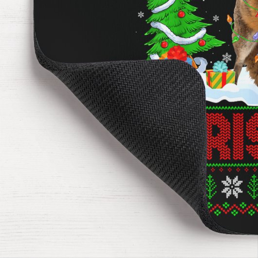 Fox Ugly Xmas Sweater Funny Fox Animal Merry Chris Mousepad (Ecke)