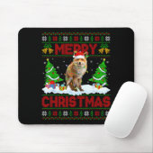 Fox Ugly Xmas Sweater Funny Fox Animal Merry Chris Mousepad (Mit Mouse)