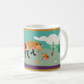 Fox und Baby in der Wüste Kaffeetasse (VorderseiteRechts)