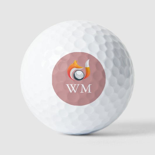Fox und Ball Custom Monogram Dusty Rose Pink (Vorderseite)