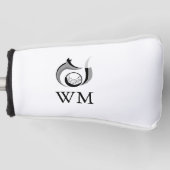 Fox- und Ball-Personalisiert-Monogramm Golf Headcover (Vorderseite)