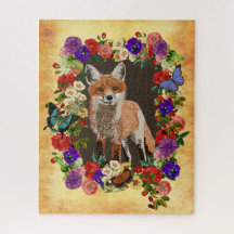 Fox- und Blumendesign