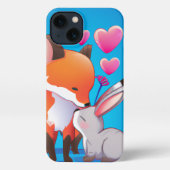 Fox und Bunny Liebe iPhone Hülle (Rückseite)
