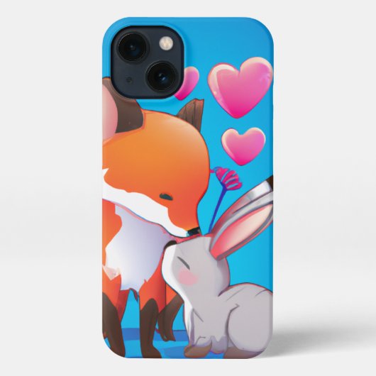 Fox und Bunny Liebe iPhone Hülle (Rückseite)