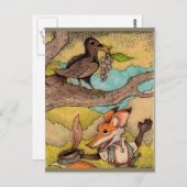 Fox und Crow Postkarte (Vorne/Hinten)
