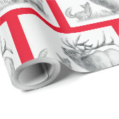 Fox und Elch Geschenkpapier (Rolleneckpunkt)