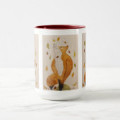 Fox und Fallende Blätter Kunst Tasse (Zentrum)
