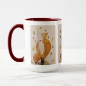 Fox und Fallende Blätter Kunst Tasse (Links)