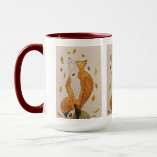 Fox und Fallende Blätter Kunst Tasse