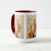 Fox und Fallende Blätter Kunst Tasse (Vorderseite Links)