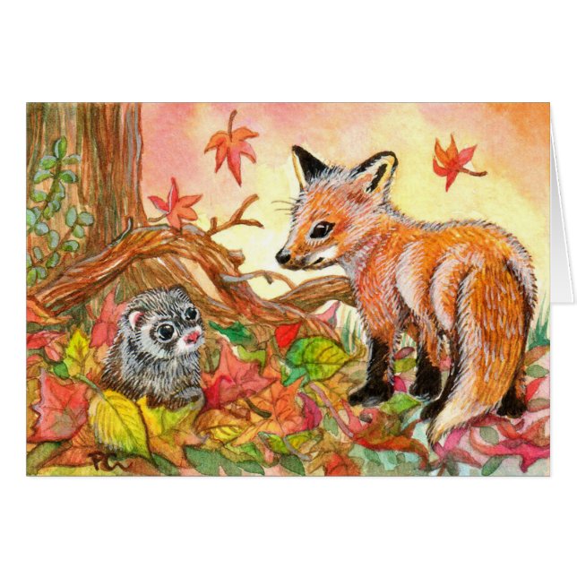 Fox und Ferret im Herbst (Vorderseite (Horizontal))