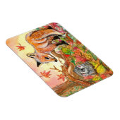 Fox und Ferret im Herbst Magnet (Rechte Seite)