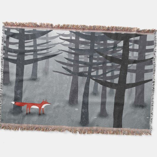 Fox und Forest Decke