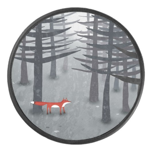 Fox und Forest Eishockey Puck (Vorderseite)