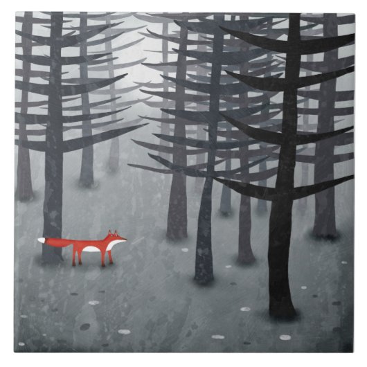 Fox und Forest Fliese (Vorderseite)