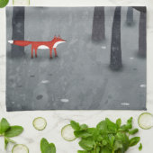 Fox und Forest Geschirrtuch (Gefaltet)