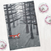 Fox und Forest Geschirrtuch
