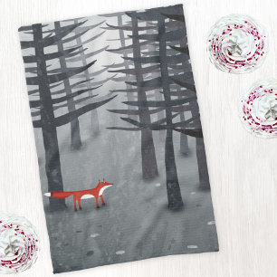 Fox und Forest Geschirrtuch