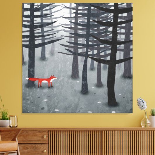 Fox und Forest Leinwanddruck (Insitu (Wohnzimmer))