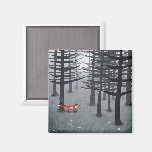 Fox und Forest Magnet (Vorderseite/Rückseite)