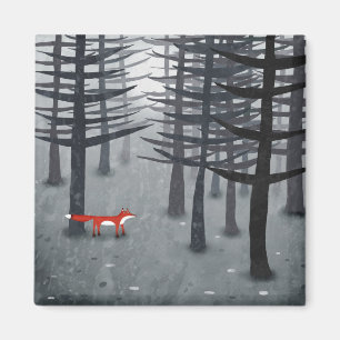 Fox und Forest Magnet