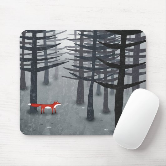 Fox und Forest Ombré Landschaftsmalerei Mousepad (Mit Mouse)