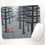 Fox und Forest Ombré Landschaftsmalerei Mousepad<br><div class="desc">Ein wilder roter Fuchs steht unter Kiefern in einem dunklen Wald. Ein Landschaftsbild für Wildtiere,  Tiere und Naturliebhaber.</div>