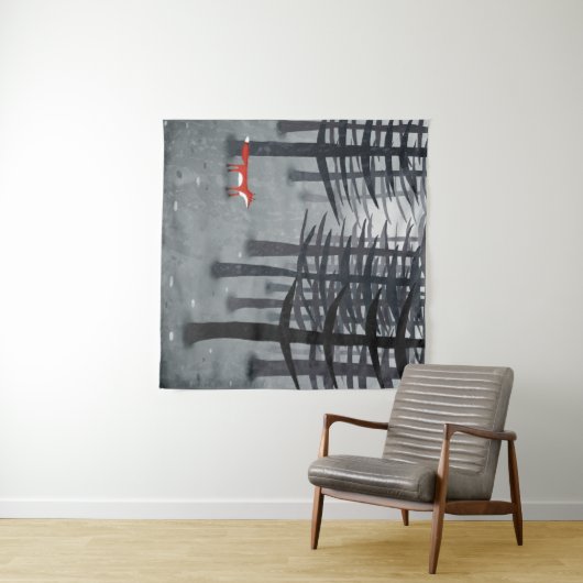 Fox und Forest Wandteppich (Beispiel (Horizontal))