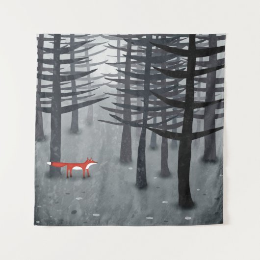 Fox und Forest Wandteppich (Vorderseite)