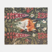 Fox und Foxglove Blume William Morris Inspiriert Fleecedecke (Vorderseite (Horizontal))