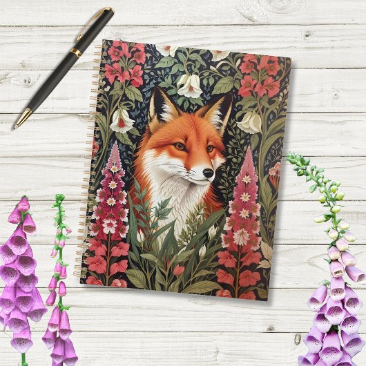 Fox und Foxglove Blume William Morris Inspiriert Planer