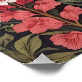 Fox und Foxglove Blume William Morris Inspiriert Poster (Ecke)