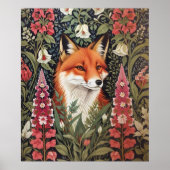 Fox und Foxglove Blume William Morris Inspiriert Poster (Vorne)