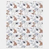 Fox und Grau und Silber Fleecedecke (Vorderseite)
