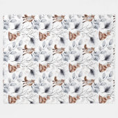 Fox und Grau und Silber Fleecedecke (Vorderseite (Horizontal))