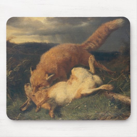 Fox und Hasen, 1866 Mousepad (Vorne)
