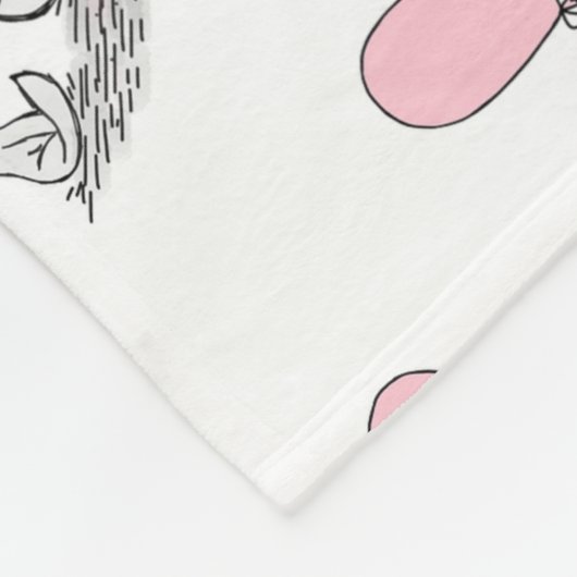 Fox und Herz Fleecedecke (Ecke)