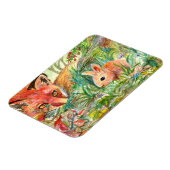 Fox und kleines Kaninchen Magnet (Linke Seite)