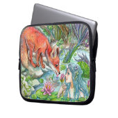 Fox und Mermaid Laptopschutzhülle (Vorderseite Links)