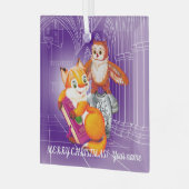 Fox und Owl Ornament Aus Glas (Vorderseite links)