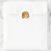 Fox und Owl Runder Aufkleber (Tasche)