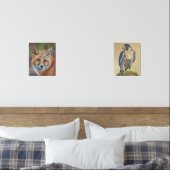Fox- und Peregrine-Falkendrucke Bilderwand Sets (Schlafzimmer)