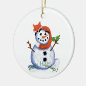 Fox und Snowman Happy Hollydays! Keramik Ornament (Links)